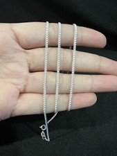 925 Sterling Silver Men Women Curb Cuban Link Chain 16" 18" 20" 22" 24" 30"