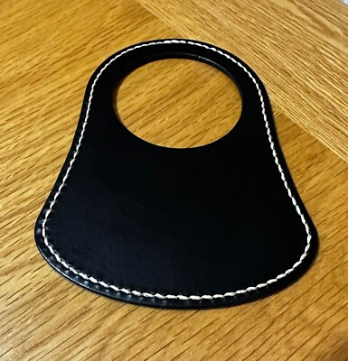 Classic Mini Leather Fuel Bib. Britischer Klassiker. Leder schwarz
