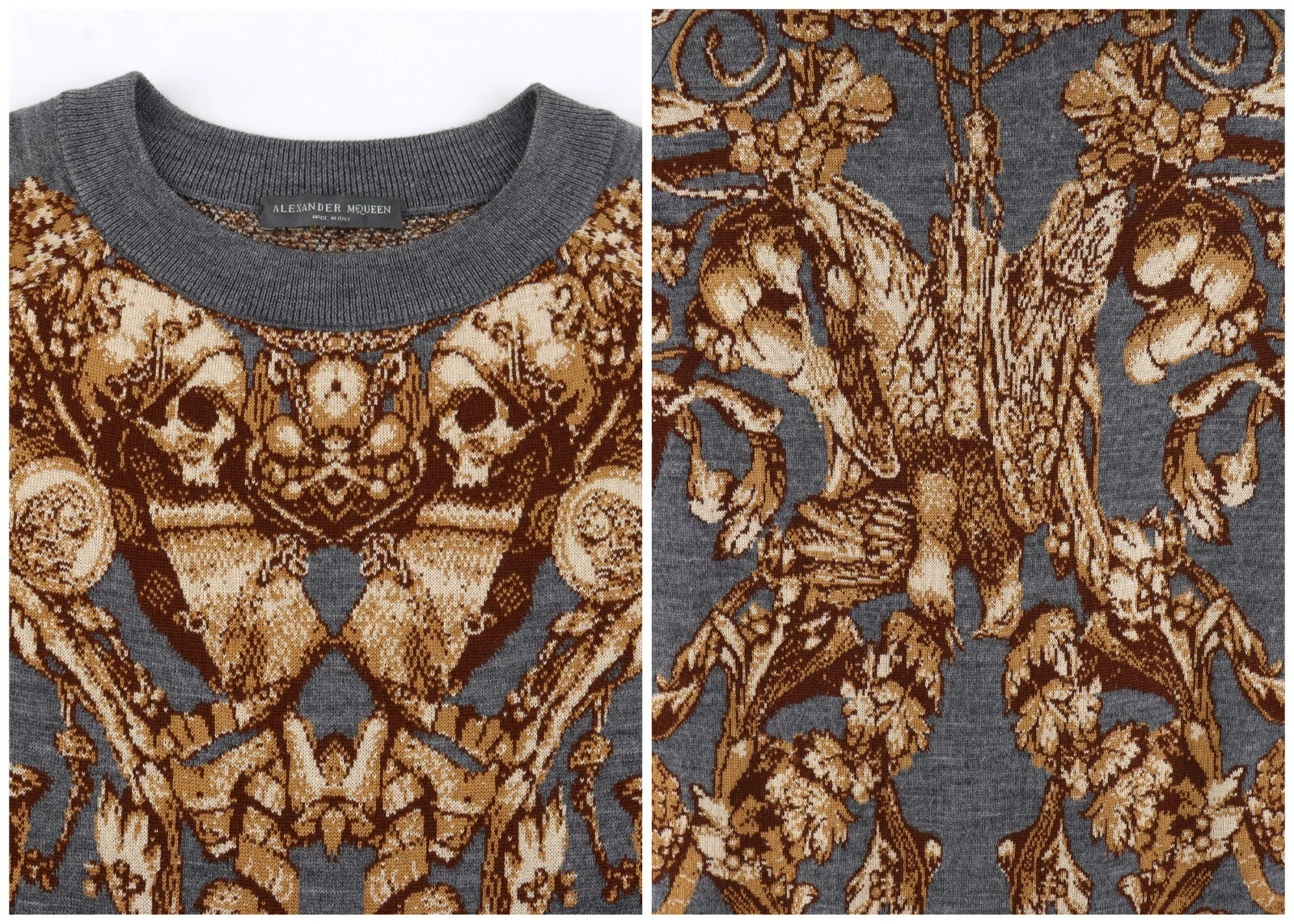 ALEXANDER MCQUEEN Abito lavorato a maglia gibboni sorridenti McQUEEN c.2010 ""Angeli e Demoni