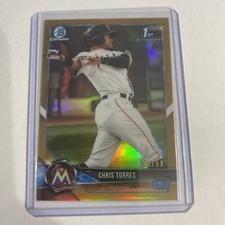 2018 Bowman Chrome Gold #bcp-207 Chris Torres /50 