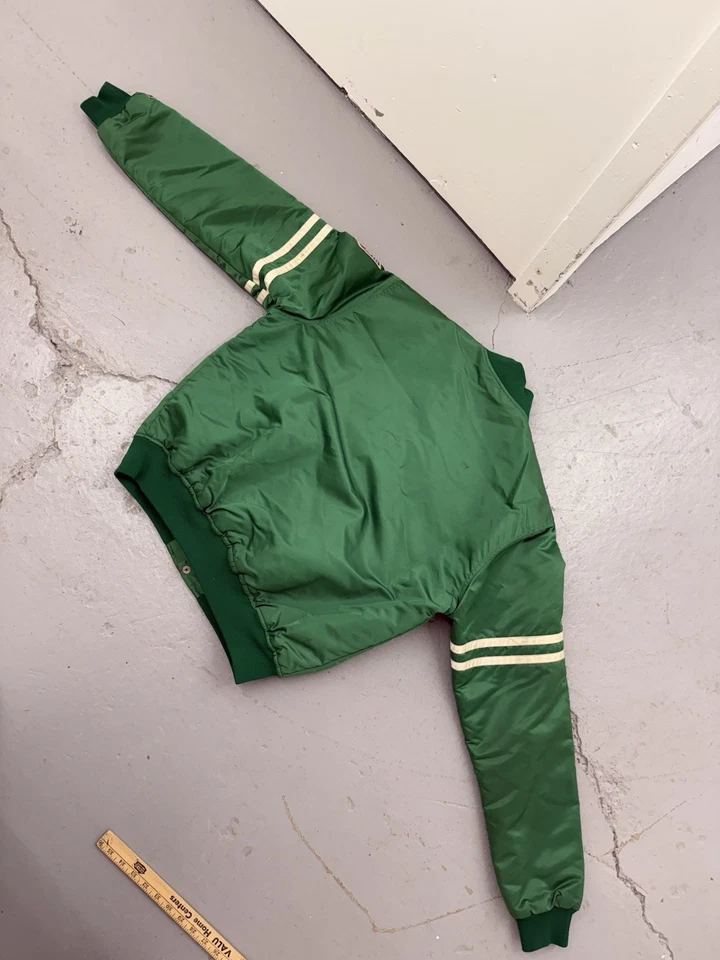 Chaqueta De Colección New York Jets Starter Verde NFL Satinado Bombardero Hecha en EE. UU. XL Foto 4 de 4