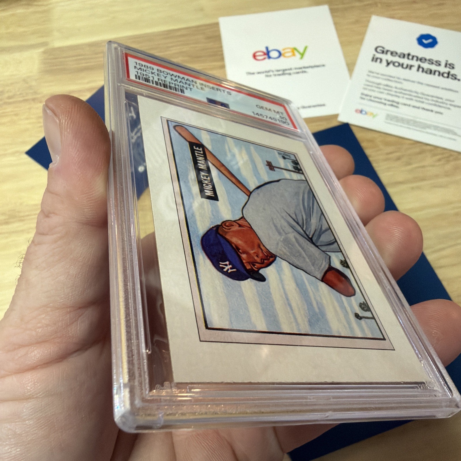 Mickey Mantle Baseball Card PSA 10 Gem Mint New York Yankees Bowman 1989 MLB NYC view 18