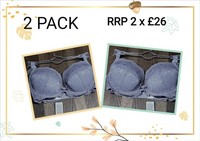 2 PACK Boux Avenue Ladies Lilac Chloe Plunge Padded Bust Enhancing Bra