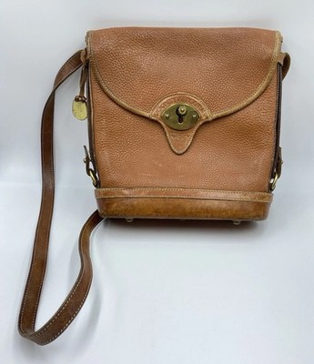 Dooney & Bourke Cross Body Tasche Echt Leder Made In USA Braun Original Vintage
