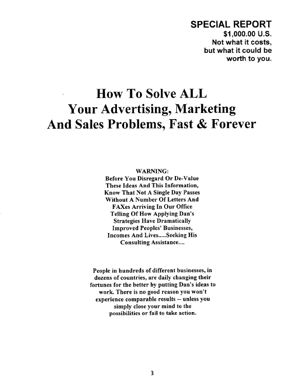 Dan Kennedy - THE BEST OF DAN KENNEDY Collection Of 15 Reports 205 Page Manual - Image 3 of 4
