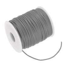 54.7 Yards Hollow Pipe Tubing Rubber Cord Knitting Barber Cord, Gray