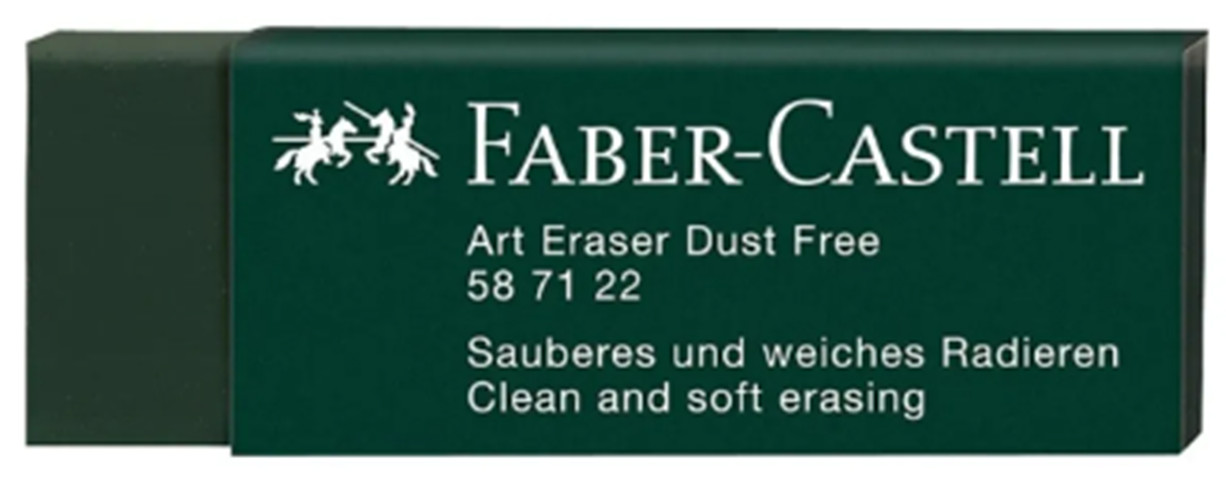 Faber-Castell Green Dust Free Eraser Clean Soft Erasing Rubber