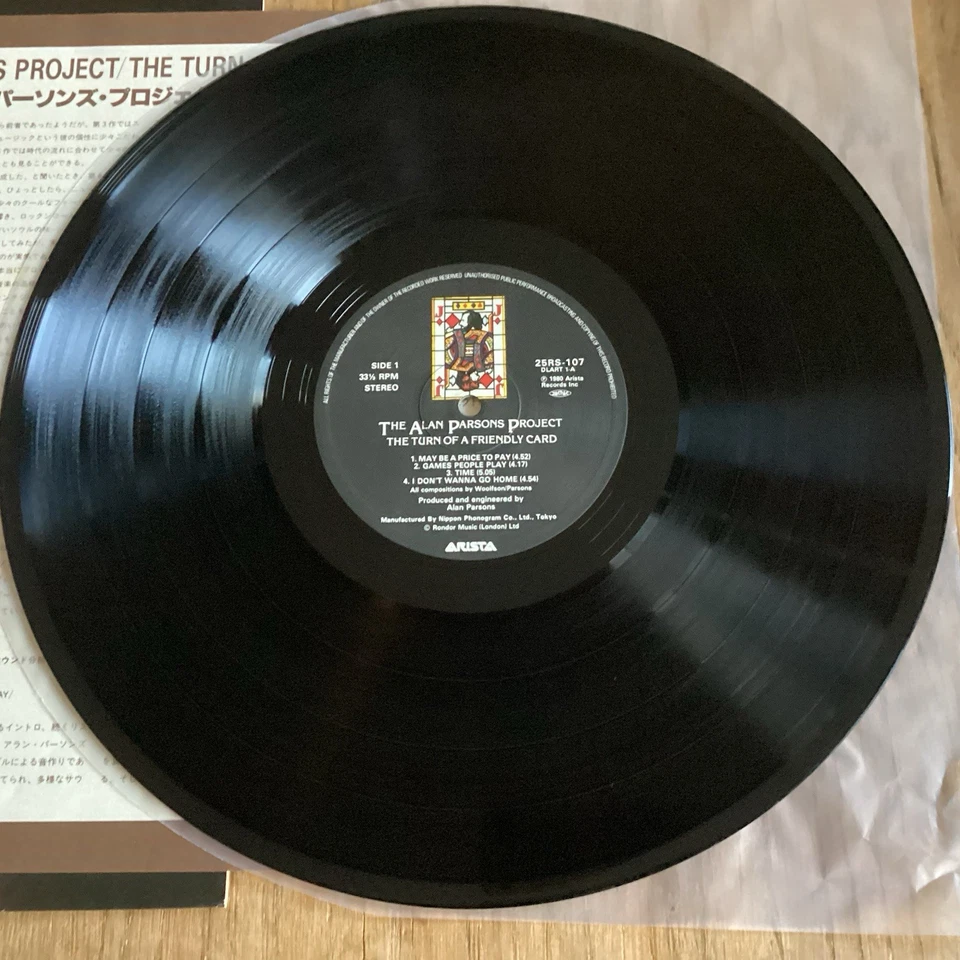 The Alan Parsons Project - The Turn Of A Friendly Card - LP 1980 Arista 25RS-107 - Photo 4/4