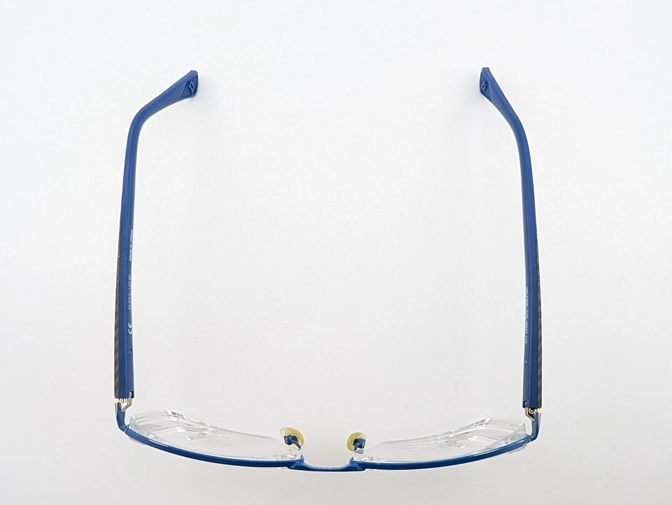 Gafas de policía, solo marcos, VPLF50K 08M3, 57-17-145, metal, plata/azul Foto 3 de 4