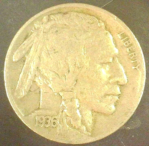 1936 S Buffalo Nickel - Minted in San Francisco,  Fine Condition, Inv#2371
