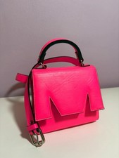 Mini borsa MSGM fucsia neon / rosa fluo con patta a "M"