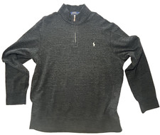 Polo Ralph Lauren Pullover Mens XL Quarter 1/4 Zip Collared Embroidered Pony