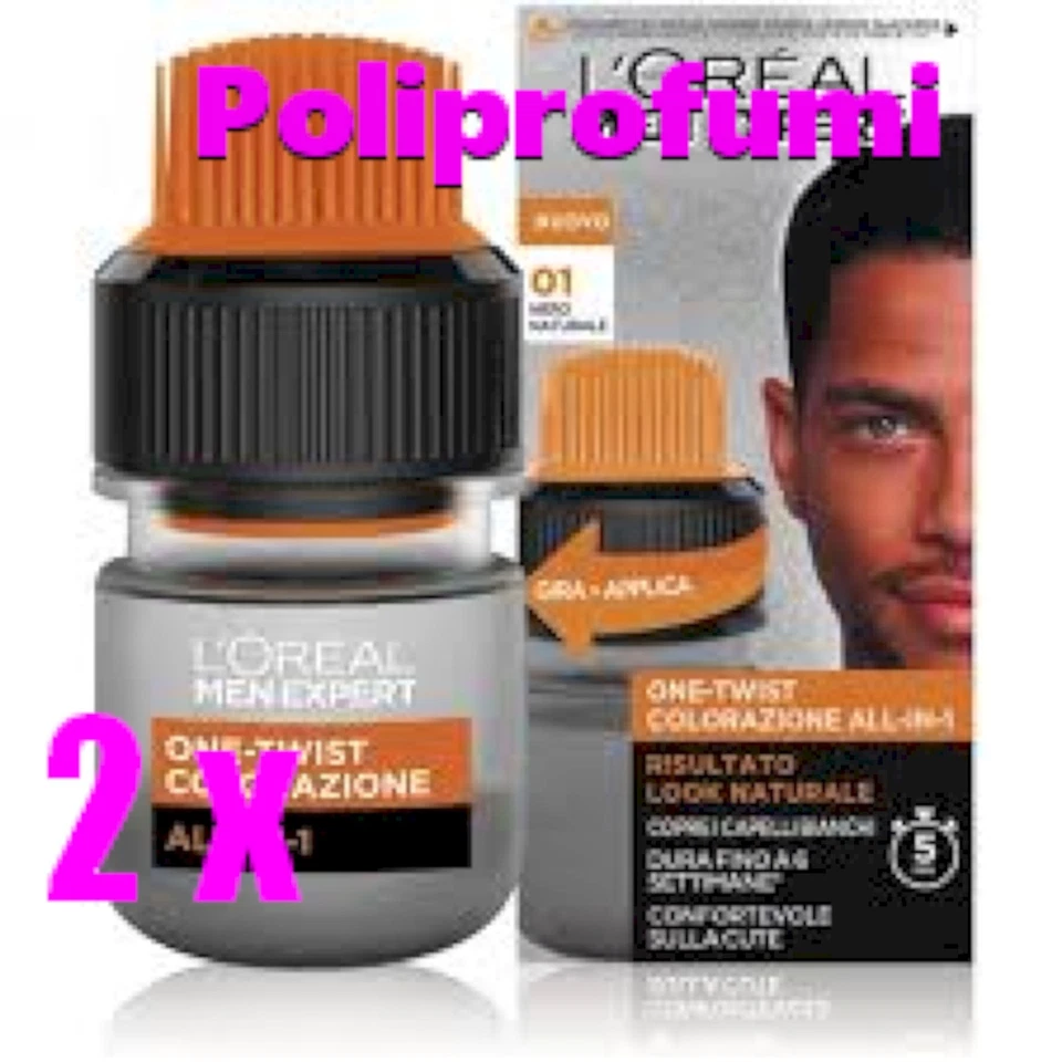L'ORÉAL 2 x L'OREAL PARIS MEN EXPERT Colorazione Uomo N° 1 Nero
