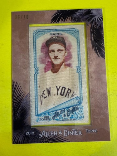 DA105865 2018 Topps Allen and Ginter Framed Mini Cloth #229 Roger Maris 06/10