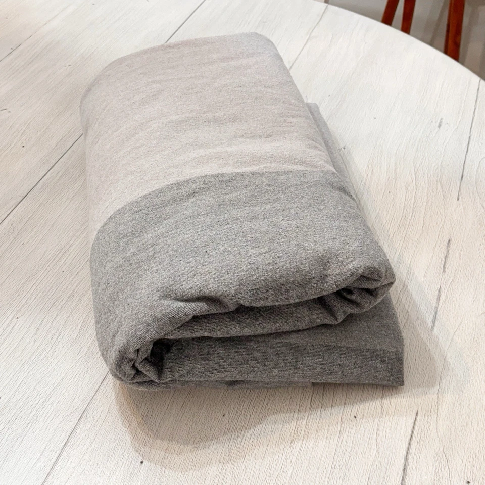 THE COMPANY STORE Shades Of Gray Striped Flannel Duvet Cover Germany Queen - Image 2 of 4