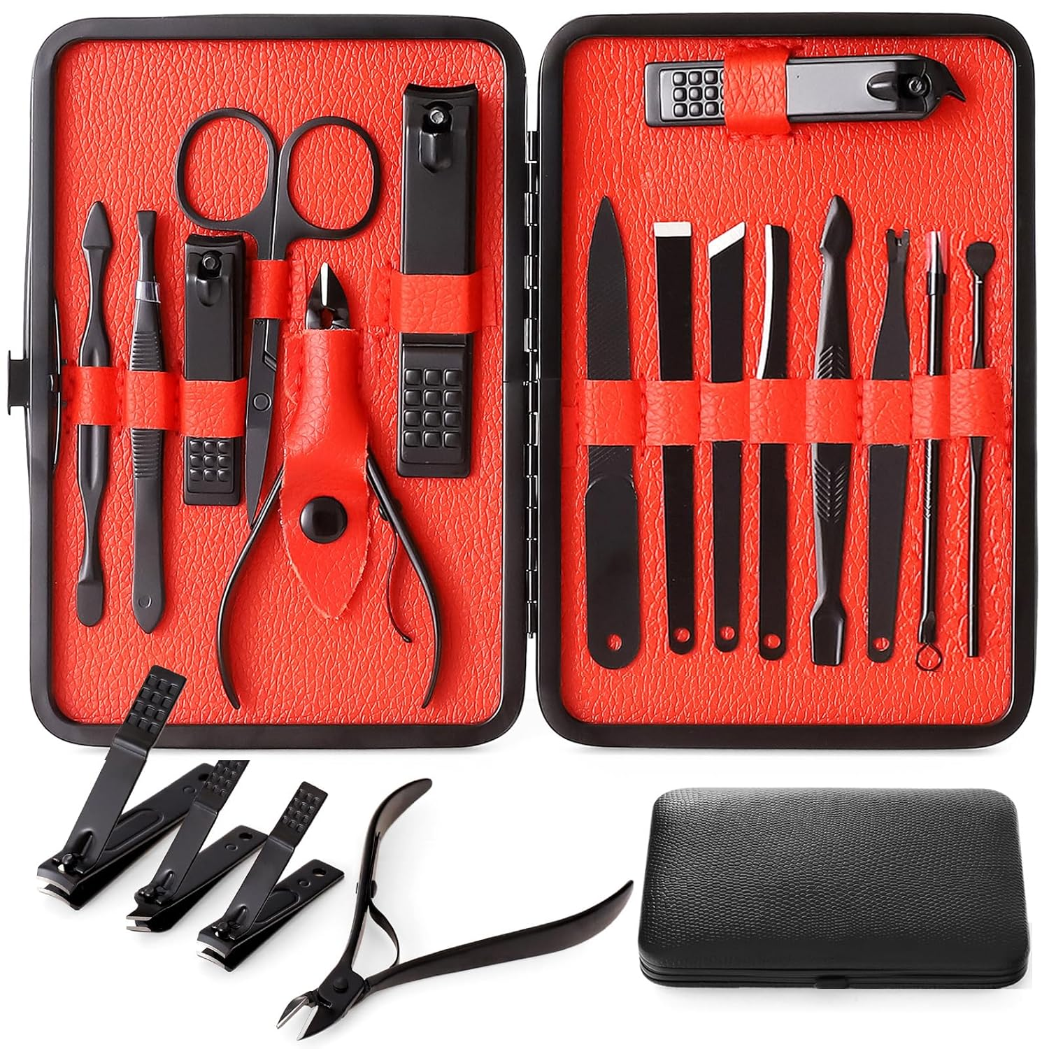 Women Men Manicure Pedicure Set Finger Toe Nail Clippers Scissors Grooming Kit