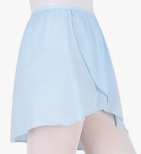 2Ballet Wrap Skirt - Chiffon Girls and Women's Dance Skirt Pull On Elastic Waste
