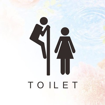 7 Pcs Wc Dekoration Schild Badezimmerschild Wandaufkleber Für Das