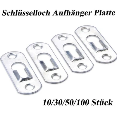 Schlüsselloch Aufhänger Platte Spiegel Bilderrahmen Wandhalterung Hängehalterung - Bild 1 von 4