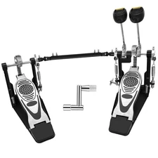 Double Bass Drum Pedal Kick Drum Pedal Double Chain Drive Adjustable Beater H...