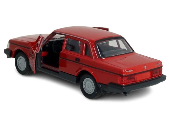 Welly Volvo 240 GL rosso scala 1:34 1:39 auto pressofusa da 4,5 pollici in... - Immagine 3 di 4