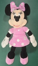 Disney Minnie Mouse Pink Dress  Bow Plush Doll 10" Pre-owned