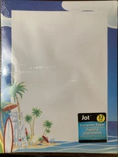 Jot Computer Paper Palm Tree Beach Design 32 Sheet Pack