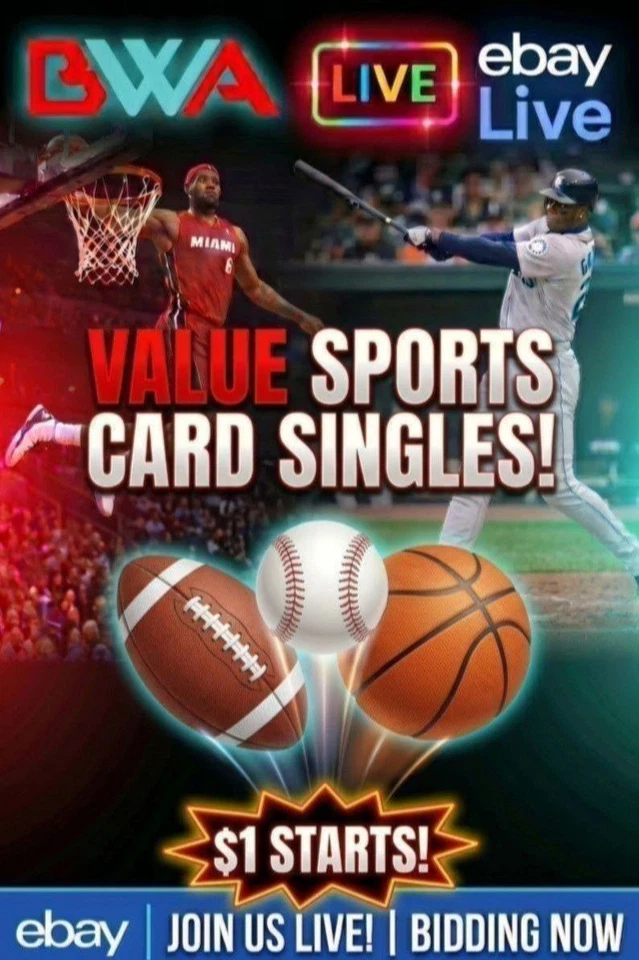 NEW! VALUE SINGLES! ALL SPORTS! W/ JAMIE