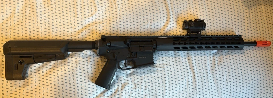1 Rifle AEG Airsoft Krytac Trident MKII-M SPR + 3 cargadores, batería, cargador, mira Foto 3 de 4