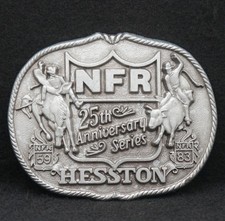 WC13162 VINTAGE 1983 NFR NATIONAL FINALS RODEO 25TH ANNIVERSARY BELT BUCKLE