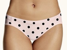 MAIDENFORM Barely There Invisible Look Sandshell Black Bikini Panty Womens S 5 M