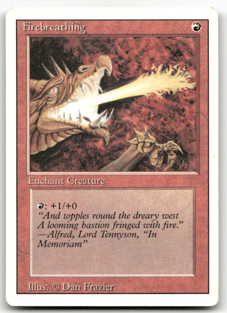Firebreathing (LP) Revised Edition 3ED Magic MTG