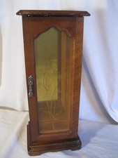 Portagioie in legno con specchio girevole appendiabiti collana 14” porta plexiglass fiorito