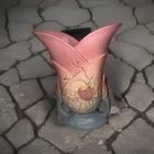 11” Vintage Hull Pottery Magnolia Matte USA 9-10 1/2 Pink & Blue Vase