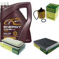 Inspektionspaket 5L Mannol Energy 5W-30 FüR Toyota Yaris 1.3 Verso S 1.33 Urban