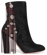 Woman's CHLOE BOOTS  - BLACK SUEDE ANKLE BOOTS, SIZE 38, MSRP $1790