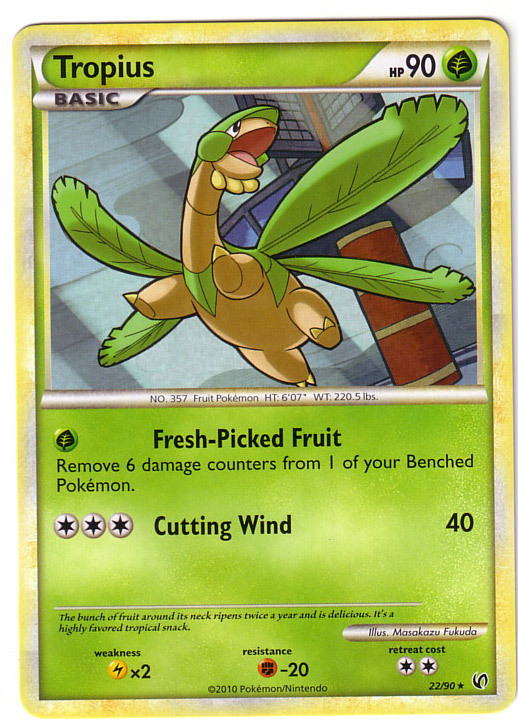 POKEMON • Tropius RARE CARD • HS UNDAUNTED 22/90 NM