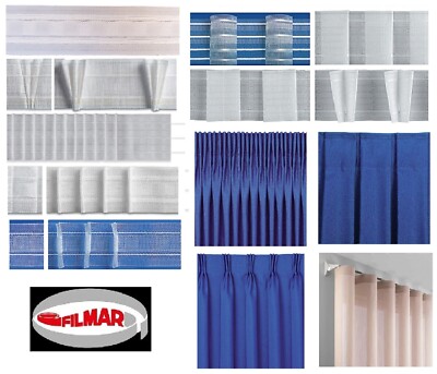 Fascia Per Tenda Con Passante Per Bastone - Nastro Riloga Con Fascette, Altezza 10 Cm - Foto 4