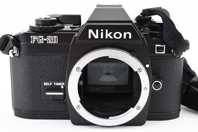 Near MINT Nikon FG-20 35mm SLR Film Camera Black Body Only from