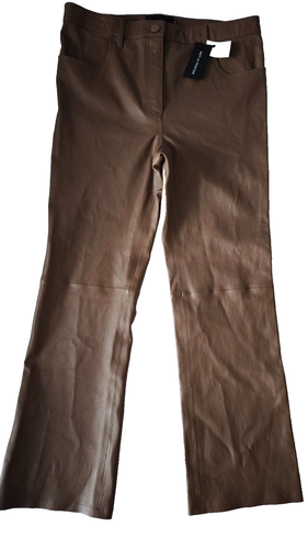 JOSEPH Duke Stretch Leder Lammfell Hose Braun FR 42 8 M L NEU Made in France - Bild 7 von 24