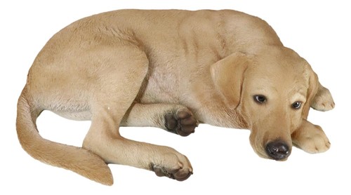 Large Realistic Sleeping Yellow Labrador Retriever Statue 21"H Golden Retriever - Picture 3 of 10