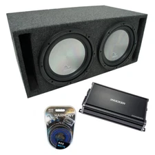 Universal Car Stereo Slotted S Port Dual 15" Harmony A152 Sub Box & CX1200.1