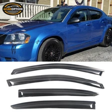 Fits 08-14 Dodge Avenger Window Visors Rain Sun Guard Vent 4Pc Set