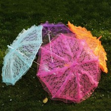 Vintage Lace Parasol Umbrella Fan Bridal Party Decoration Wedding Photo Props UK