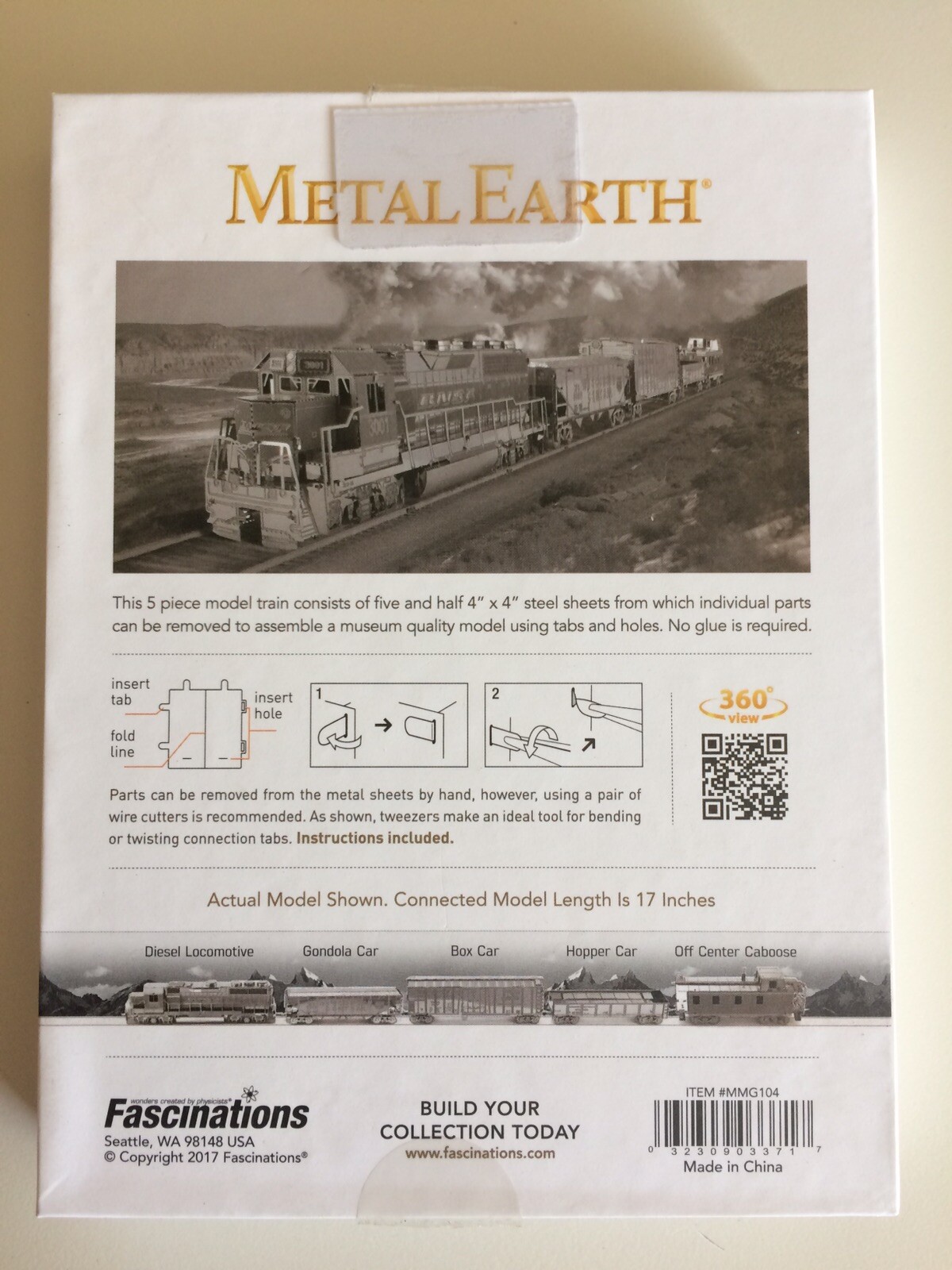 metal earth freight train