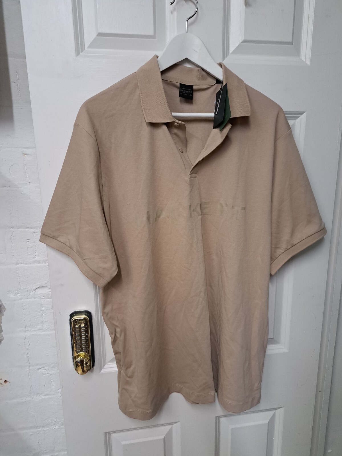 Polo nuova Hackett XXL beige manica corta cotone London Savile Fila.