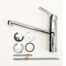 Homebase Mondella Kitchen Sink Mixer Tap Single Lever Mono Chrome Faucet Modern