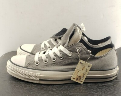 CONVERSE ALL STAR CT DBL TNG OX GRAY BLACK WHITE VINTAGE READ DESCRIPTION  - Main Image