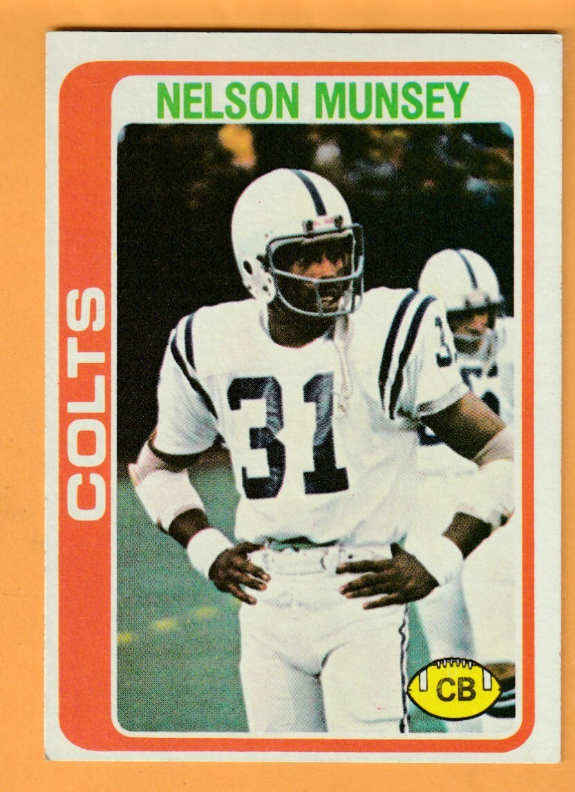 Nelson Munsey Baltimore Colts 1978 Topps #299 Wyoming Cowboys Uniontown PA
