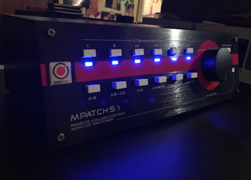 SM PRO MPATCH 5.1 PASSIVE SURROUND VOLUME CONTROL MONITOR SWITCHER A+ CONDITION - Image 3 of 4